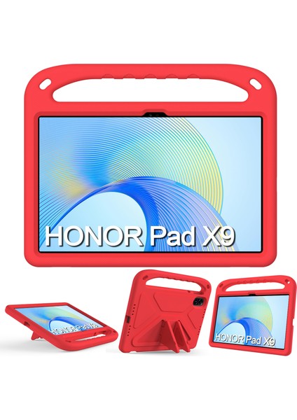 Honor Pad X9/x8 Pro Eva Kılıf El Tutacağı Destek Standı Çocuk Tablet Kılıfı-Kırmızı (Yurt Dışından)