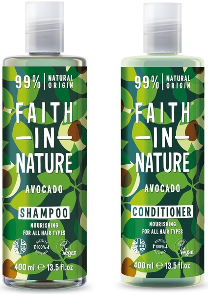 Faıth In Nature Avocado%99 Doğal İçerikli Şampuan + Saç Kremi 400 ml