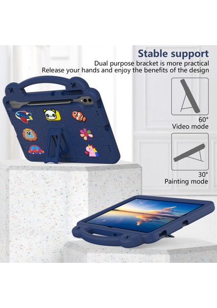 Samsung Galaxy Tab S10+/S9+/S9 Fe+Kılıf Çocuklar Eva Tablet Kılıfı-Lacivert (Yurt Dışından)