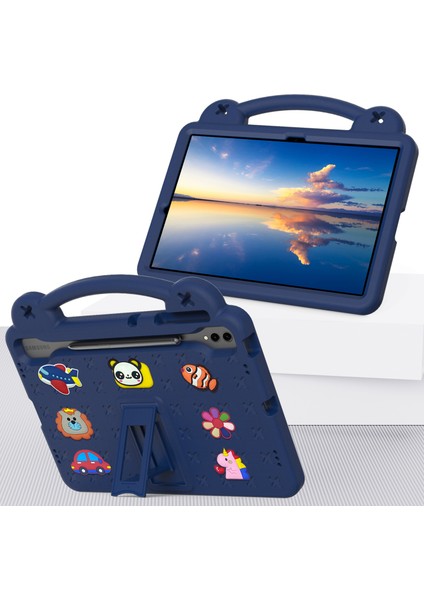 Samsung Galaxy Tab S10+/S9+/S9 Fe+Kılıf Çocuklar Eva Tablet Kılıfı-Lacivert (Yurt Dışından)
