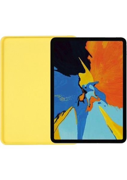 Sıvı Silikon Akıllı Tablet Kılıfı iPad Air 11 (2025)/(2024)/AIR (2022)/(2020)-SARI (Yurt Dışından)