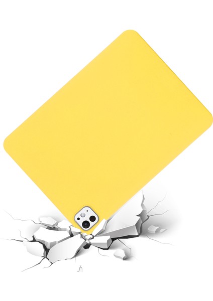 iPad Pro 13(2024) Kılıf Sıvı Silikon Çizilmeye Dayanıklı Tablet Kılıfı-Sarı (Yurt Dışından) fiyatları