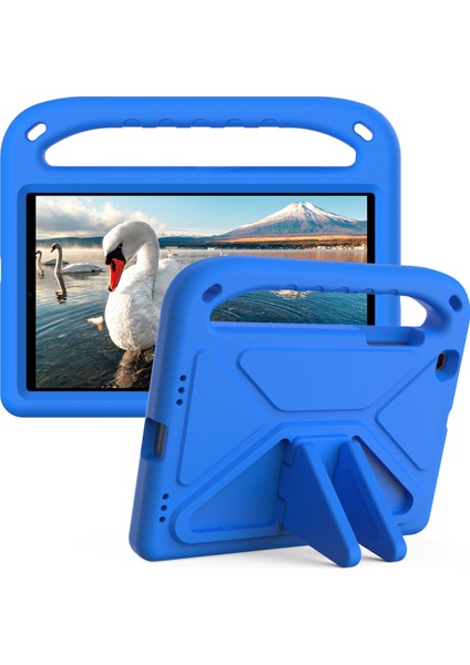 Kickstand Sap Tasarımı Düşmeye Dayanıklı Eva Tablet Kılıfı Samsung Galaxy Tab A 8.0 Wi-Fi (2019)SM-T290/TAB A 8.0 Lte (2019)SM-T295-MAVI (Yurt Dışından)