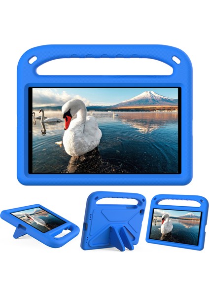 Kickstand Sap Tasarımı Düşmeye Dayanıklı Eva Tablet Kılıfı Samsung Galaxy Tab A 8.0 Wi-Fi (2019)SM-T290/TAB A 8.0 Lte (2019)SM-T295-MAVI (Yurt Dışından)