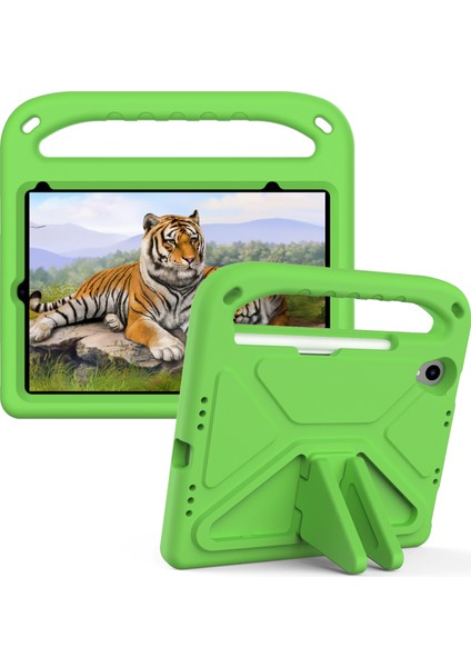 Darbeye Dayanıklı Kickstand Tasarım Sert Eva Tablet Kılıfı iPad MINI(2024)/MINI(2021)-YEŞIL (Yurt Dışından)