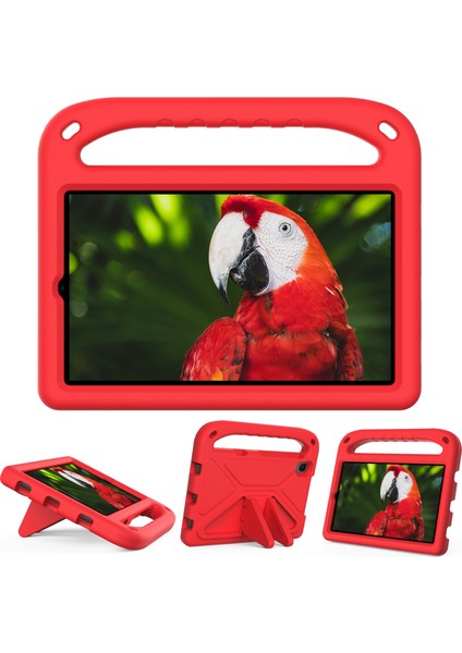 Taşınabilir Sap Tasarımı Darbeye Dayanıklı Eva Tablet Kılıfı Kapağı Kickstand Tasarımı ile Samsung Galaxy Tab A 8.4(2020)SM-T307U-KIRMIZI (Yurt Dışından)