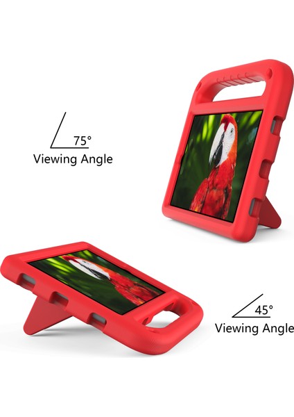 Taşınabilir Sap Tasarımı Darbeye Dayanıklı Eva Tablet Kılıfı Kapağı Kickstand Tasarımı ile Samsung Galaxy Tab A 8.4(2020)SM-T307U-KIRMIZI (Yurt Dışından)