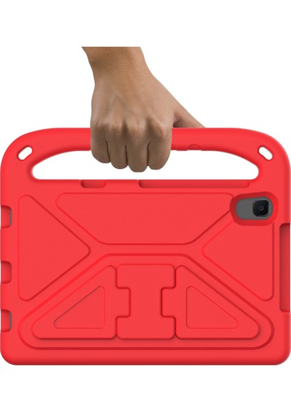 Taşınabilir Sap Tasarımı Darbeye Dayanıklı Eva Tablet Kılıfı Kapağı Kickstand Tasarımı ile Samsung Galaxy Tab A 8.4(2020)SM-T307U-KIRMIZI (Yurt Dışından)