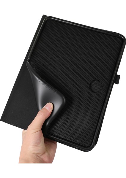 Oneplus Pad Pro Deri Kılıf Kart Tutucu Kumaş Doku Tablet Standı Kapağı-Siyah (Yurt Dışından)