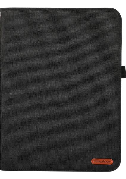 Oneplus Pad Pro Deri Kılıf Kart Tutucu Kumaş Doku Tablet Standı Kapağı-Siyah (Yurt Dışından)