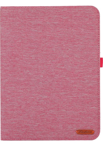 Oneplus Pad Pro Deri Kılıf Kart Tutucu Kumaş Doku Tablet Standı Kapağı-Pembe (Yurt Dışından)