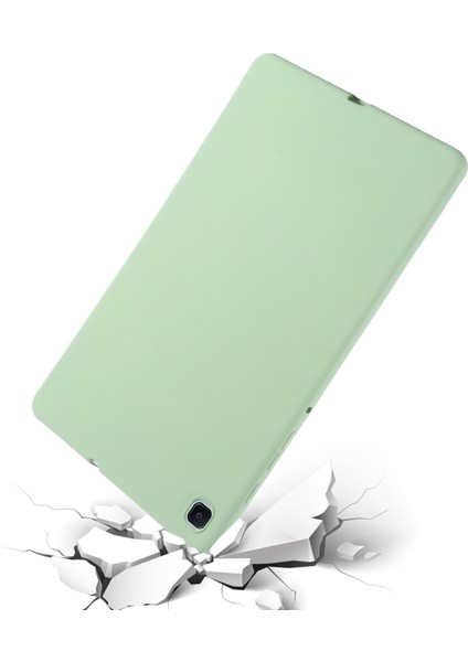 Samsung Galaxy Tab S6 Lite (2020)/(2022)/(2024)MIKROFIBER Astarlı Sıvı Silikon Kılıf Düşmeye Lı Tablet Kılıfı-Yeşil (Yurt Dışından)