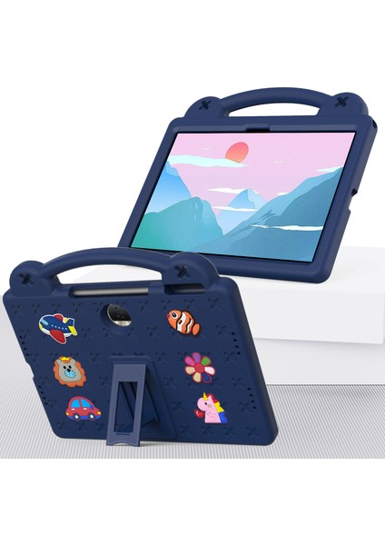 Honor Pad 9 Tablet Kılıfı Için Çizilmez Eva Sevimli Desenler Ayaklı Kılıf ve Saplı-Lacivert (Yurt Dışından) fırsatları