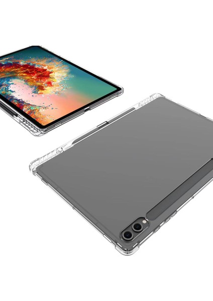 Samsung Galaxy Tab S10+KILIF Güçlendirilmiş Dört Köşe Düşmeye Karşı Şeffaf Tpu Tablet Kılıfı Kalem Yuvası ile (Yurt Dışından)