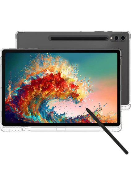 Samsung Galaxy Tab S10+KILIF Güçlendirilmiş Dört Köşe Düşmeye Karşı Şeffaf Tpu Tablet Kılıfı Kalem Yuvası ile (Yurt Dışından)
