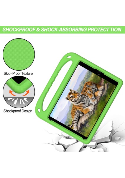 Kickstand Tasarım Sert Eva Tablet Koruyucu Kılıf Kılıfı iPad 10.2 (2020)/(2019)/(2021)-YEŞIL (Yurt Dışından)