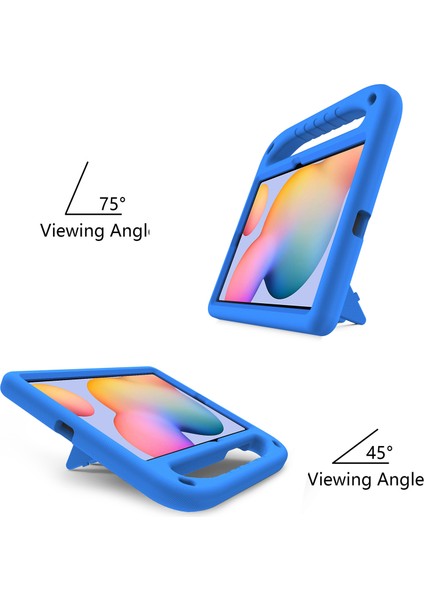 Samsung Galaxy Tab S6 LITE(2020)/(2022)/S6 LITE(2024)KICKSTAND Eva Tablet Kılıfı Taşınabilir El Tutacağı Tablet Kılıfı-Mavi (Yurt Dışından)