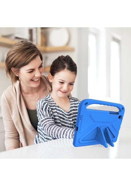 Samsung Galaxy Tab S6 LITE(2020)/(2022)/S6 LITE(2024)KICKSTAND Eva Tablet Kılıfı Taşınabilir El Tutacağı Tablet Kılıfı-Mavi (Yurt Dışından)