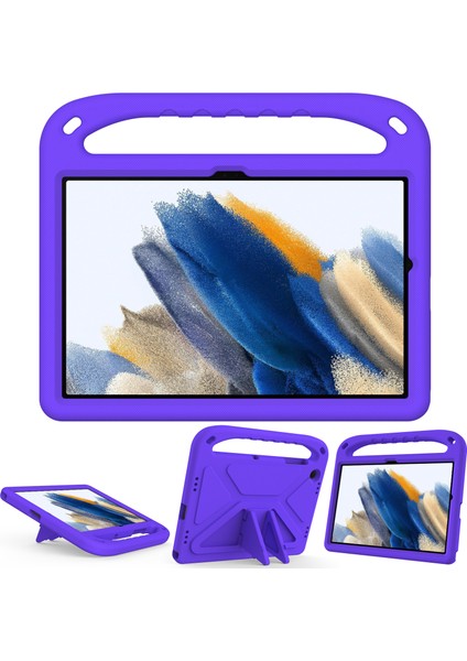 Samsung Galaxy Tab A9+ Kılıf Sap Tasarımı Eva Tablet Kılıfı ve Ayaklık-Mor (Yurt Dışından)