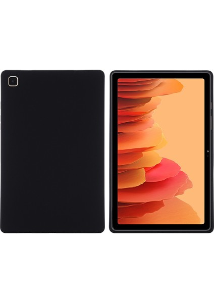 Samsung Galaxy Tab A7 10.4(2022)/(2020) Sıvı Silikon Düşmeye Dayanıklı Tablet Kılıfı Koruyucu Kapak-Siyah (Yurt Dışından)