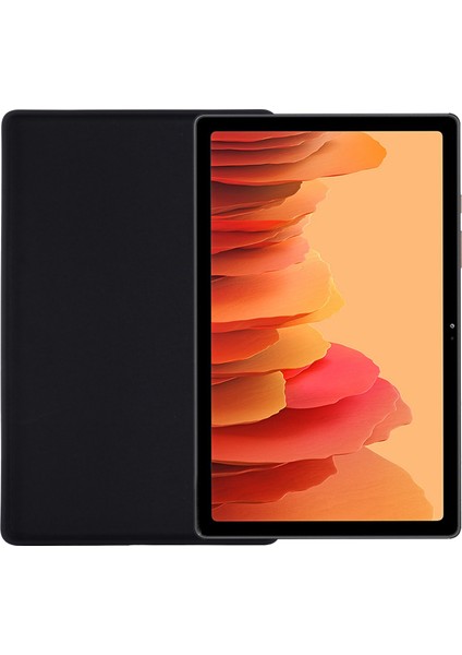 Samsung Galaxy Tab A7 10.4(2022)/(2020) Sıvı Silikon Düşmeye Dayanıklı Tablet Kılıfı Koruyucu Kapak-Siyah (Yurt Dışından)
