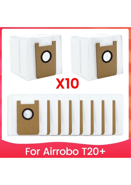 Airrobo T20+ Robot Süpürge Için T20 Toz Torbası Yedeği, 10 Paket (Yurt Dışından)