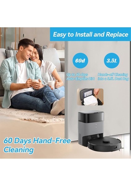 Airrobo T20+ Robot Süpürge Için T20 Toz Torbası Yedeği, 10 Paket (Yurt Dışından)