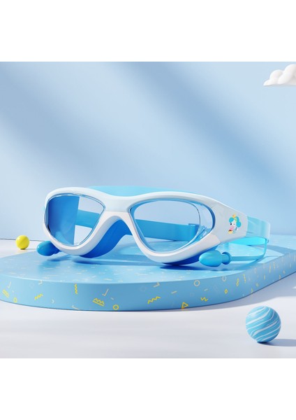 Çocuk Yüzme Gözlüğü Yüzme Şapkası Su Geçirmez Buğu Önleyici Yüzme Gözlükleri Yüzme Dalış Ekipmanları (Yurt Dışından)