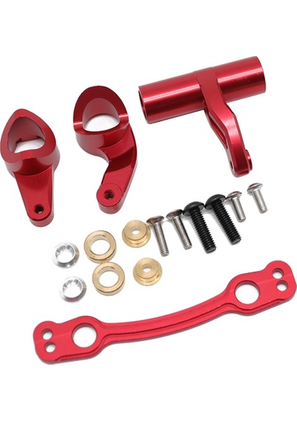Arrma 1/8 Kraton 6s Outcast Senton Talion Typhon Blx Rc Araba Parçaları Için Metal Direksiyon Tertibatı Krank Kolu Seti, Kırmızı (Yurt Dışından)