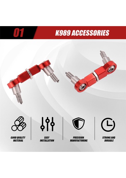 Metal Arka Bilyalı Bağlantı Çubuğu Bağlantı Çubuğu Wltoys K969 K979 K989 K999 P929 P939 1/28 Rc Araba Yükseltmeleri Parçaları Aksesuarları,kırmızı (Yurt Dışından) fırsatları