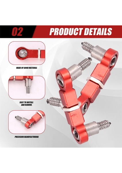 Metal Arka Bilyalı Bağlantı Çubuğu Bağlantı Çubuğu Wltoys K969 K979 K989 K999 P929 P939 1/28 Rc Araba Yükseltmeleri Parçaları Aksesuarları,kırmızı (Yurt Dışından) indirimleri