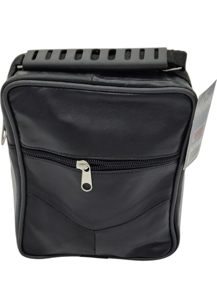 Gerçek Deri Askılı Dikey Model Erkek El Çantası 19X16X8 cm Siyah modelleri
