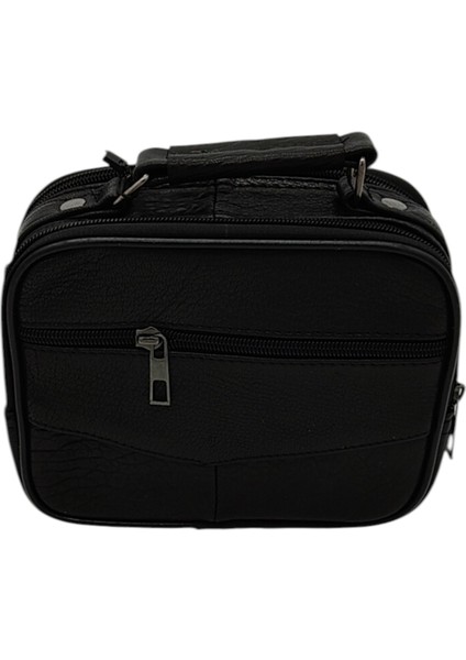 Gerçek Deri Askılı Yatay Model Erkek El Çantası 15X18X9 cm modelleri