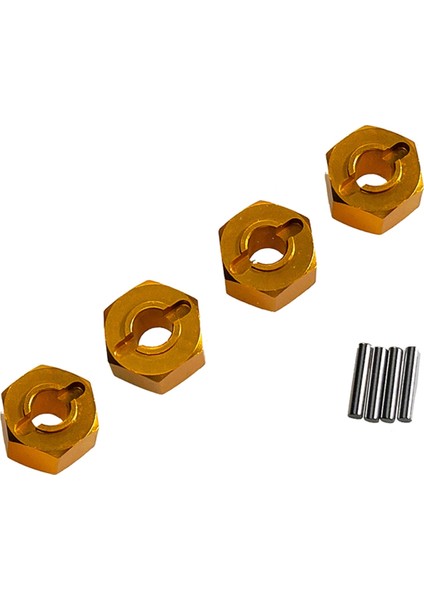 4 Adet Mjx 1/14 1/16 14210 14303 16207 16208 Uzaktan Kumandalı Araba Aksesuarları 12MM Altıgen Konnektör Altın (Yurt Dışından)