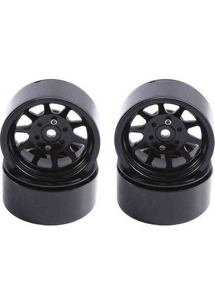 4 Adet Metal Alaşımlı 1.9 Beadlock Jantlar 1:10 Rc Paletli Eksenel SCX10 AXI03007 90046 Trx4 Redcat Gen8 (Siyah) (Yurt Dışından)