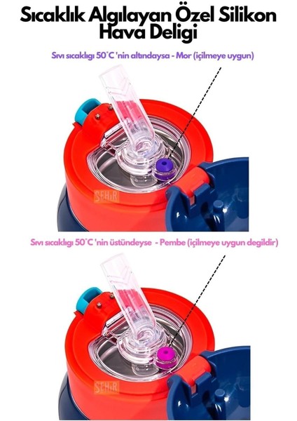 Sevimli Hayvanlar Temalı 300ml Çelik Termos Kırmızı Balık Tasarımı indirimleri