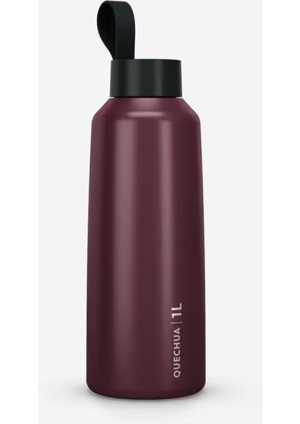 Paslanmaz çelik 1L bordo matara, şık ve hafif tasarım, kullanım