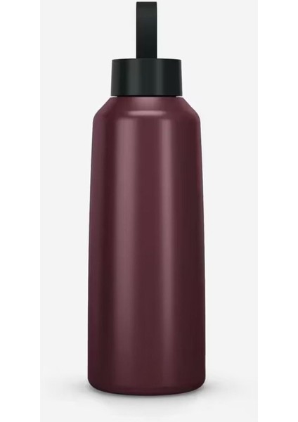 Paslanmaz çelik 1L bordo matara, şık ve hafif tasarım, kullanım indirimleri