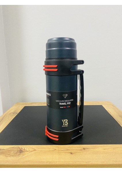 Mavi Çelik Termos 2L, Kamp ve Spor İçin Suluk