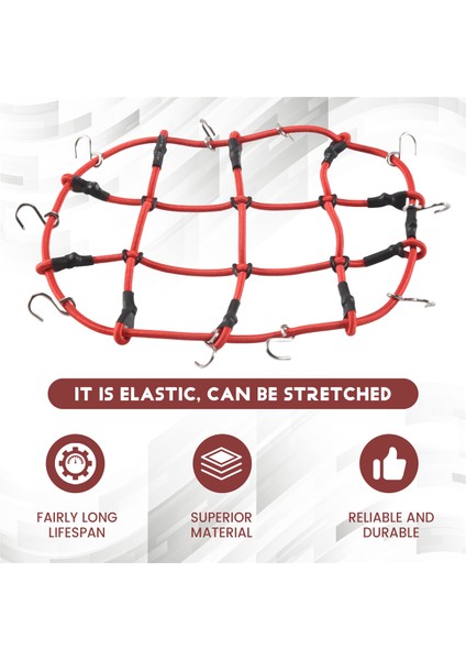 Rc Araba Parçaları Aksesuarları Elastik Bagaj Ağı 1/12 Mn D90 D99 MN99S, Kırmızı (Yurt Dışından) fırsatları