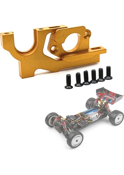 Wltoys 104072 104001 104002 1/10 Rc Araba Yükseltme Parçaları Aksesuarları Için Metal Ayarlanabilir Motor Montajı, Sarı (Yurt Dışından) modelleri