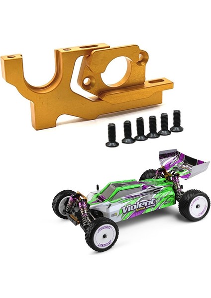 Wltoys 104072 104001 104002 1/10 Rc Araba Yükseltme Parçaları Aksesuarları Için Metal Ayarlanabilir Motor Montajı, Sarı (Yurt Dışından) indirimleri
