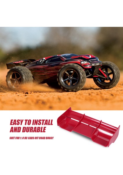 1:8 Buggy Rc Arabalar Rc Plastik Naylon Kuyruk Kanadı 1/8 Ölçekli Nitro Elektrikli Off Road Buggytruck Uzaktan Kumandası, Kırmızı (Yurt Dışından) indirimleri