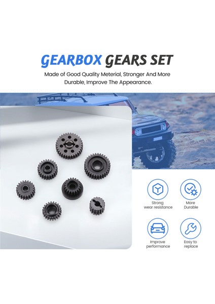 Metal Çelik Şanzıman Dişli Seti Yikong YK4082 YK4102 YK4103 Absima Sherpa Rc Paletli Araba Yükseltmeleri Parçaları Aksesuarları (Yurt Dışından) fırsatları