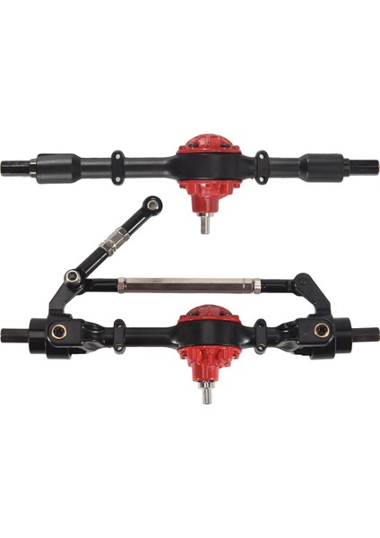 Wpl C14 C24 C34 C44 B14 B24 1/16 Rc Araba Yükseltmeleri Parçaları Aksesuarları Için Metal Ön ve Arka Aks, Siyah (Yurt Dışından)