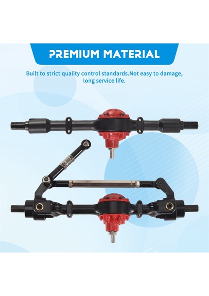 Wpl C14 C24 C34 C44 B14 B24 1/16 Rc Araba Yükseltmeleri Parçaları Aksesuarları Için Metal Ön ve Arka Aks, Siyah (Yurt Dışından) indirimleri