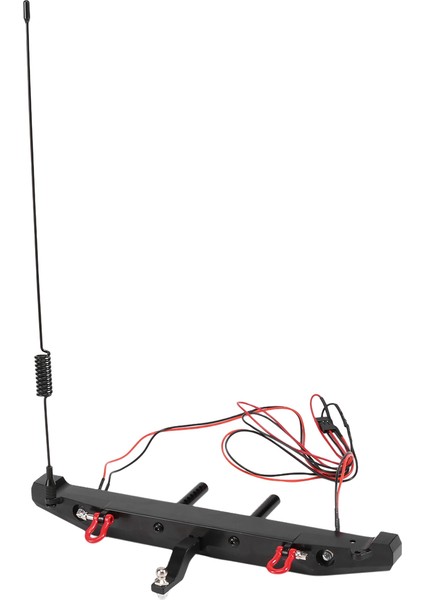 1:10 Rc Paletli Araba Traxxas Trx4 Eksenel SCX10 90046 Için LED Işık Antenli Metal Arka Tampon Kuyruk Kancası (Yurt Dışından)