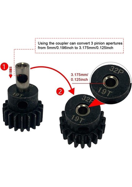 10 Adet Motor Aksı 3.17MM Ila 5mm Değiştirme Şaftı Adaptör Kovanı Rc Model Araba Tekne Uçak 3650 550 540 Motor Için (Yurt Dışından) fiyatları