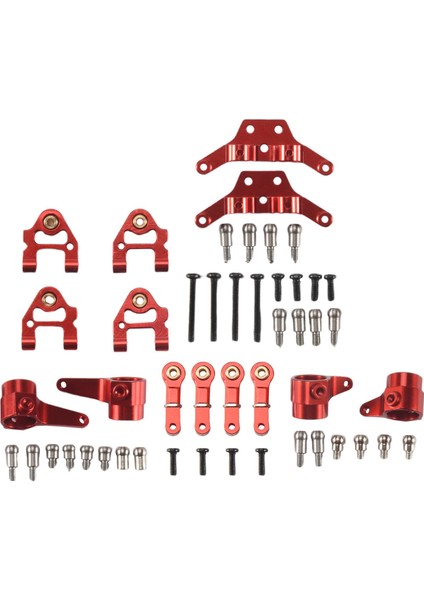 Metal Yükseltilmiş Parçalar Direksiyon Kupası Salıncak Kolu Amortisör Plaka Seti Wltoys P929 P939 K969 K979 K989 K999 1/28 Rc Araba, Kırmızı (Yurt Dışından) modelleri