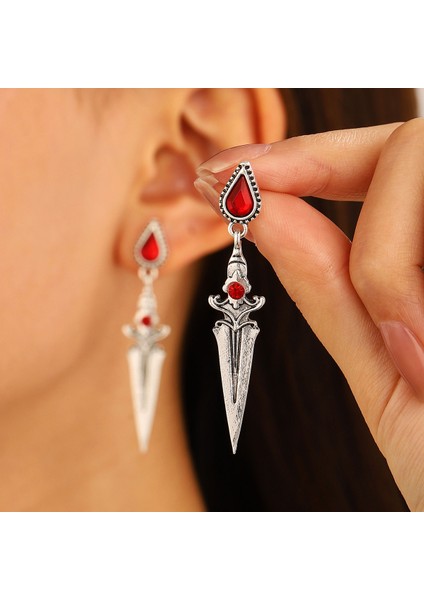 Avrupa ve Amerika Birleşik Devletleri Modası Vahşi Kişilik Paslanmaz Çelik Küpeler Kadın Geometrik Küpeler Saplama Küpeler (Yurt Dışından)